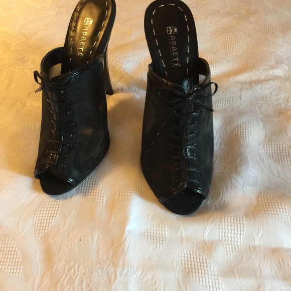 Black mesh mule heels - Abaete - Size 6-Pre-owned - Picture 1 of 4